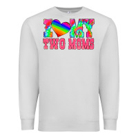 Dove Grey i love my two moms Premium Sweatshirt - HRA Design Shop