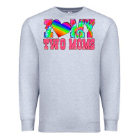 Heather Grey i love my two moms Premium Sweatshirt - HRA Design Shop