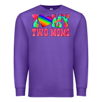 Purple i love my two moms Premium Sweatshirt - HRA Design Shop