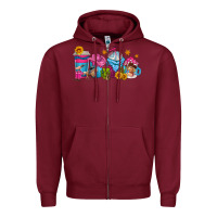 Burgundy cowgirl coffee cups Zipper Hoodie - texasbilliewilder