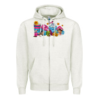 Oatmeal Heather cowgirl coffee cups Zipper Hoodie - texasbilliewilder