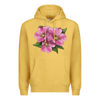 Antique Gold Wild Prairie Rose Illustrations Premium Hoodie - LillyAllenDesigns