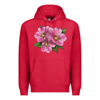 Cardinal Wild Prairie Rose Illustrations Premium Hoodie - LillyAllenDesigns
