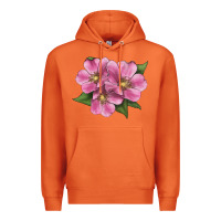 Carrot Wild Prairie Rose Illustrations Premium Hoodie - LillyAllenDesigns