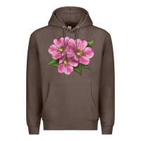 Coffee Wild Prairie Rose Illustrations Premium Hoodie - LillyAllenDesigns