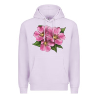 Lilac Wild Prairie Rose Illustrations Premium Hoodie - LillyAllenDesigns