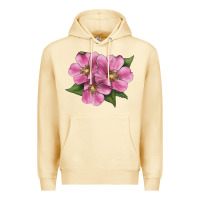 Pina Colada Wild Prairie Rose Illustrations Premium Hoodie - LillyAllenDesigns