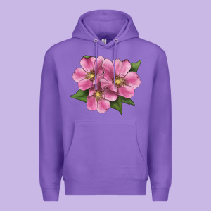 Wild Prairie Rose Illustrations Premium Hoodie Designed By Lillyallendesigns