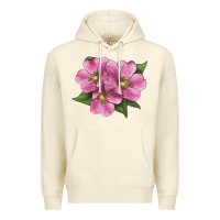 Sandshell Wild Prairie Rose Illustrations Premium Hoodie - LillyAllenDesigns