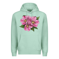 Seafoam Wild Prairie Rose Illustrations Premium Hoodie - LillyAllenDesigns
