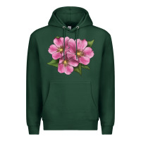 Sports Green Wild Prairie Rose Illustrations Premium Hoodie - LillyAllenDesigns