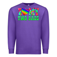 Purple i love my two dads Premium Sweatshirt - HRA Design Shop
