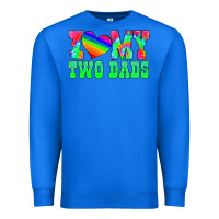 True Royal i love my two dads Premium Sweatshirt - HRA Design Shop
