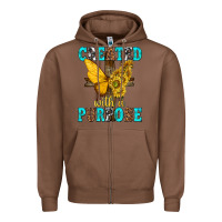 Chestnut created with a purpose Zipper Hoodie - texasbilliewilder