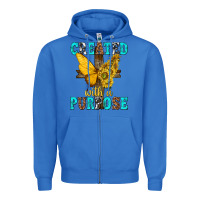 True Royal created with a purpose Zipper Hoodie - texasbilliewilder