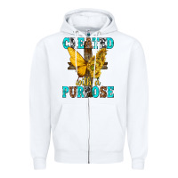 White created with a purpose Zipper Hoodie - texasbilliewilder