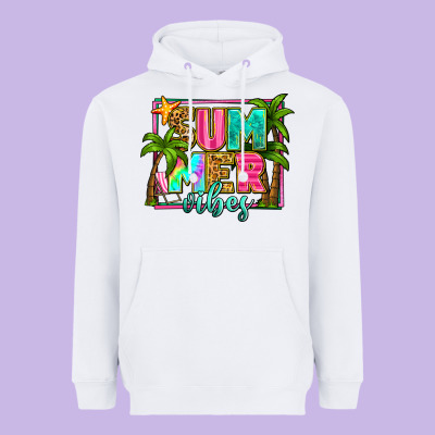 Summer Vibes Heavyweight Hoodie Designed By Zillion Design Studio