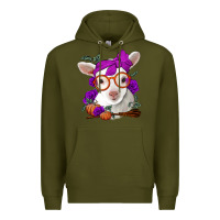 Army Green Cute baby lamb halloween Premium Hoodie - Jasminsmagicworld