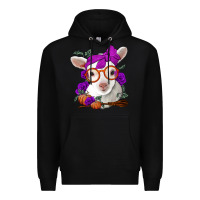 Black Cute baby lamb halloween Premium Hoodie - Jasminsmagicworld