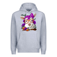 Heather Grey Cute baby lamb halloween Premium Hoodie - Jasminsmagicworld