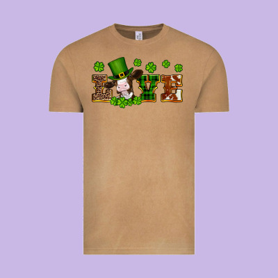 St Patricks Love Heifer Vintage Tee Designed By Artiststas