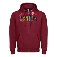 Burgundy proud latina Zipper Hoodie - Zillion Design Studio