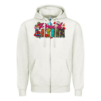 Oatmeal Heather proud latina Zipper Hoodie - Zillion Design Studio
