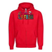 Red proud latina Zipper Hoodie - Zillion Design Studio