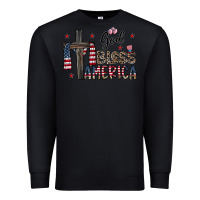 Black god bless america Premium Sweatshirt - CowhideDigitalArt