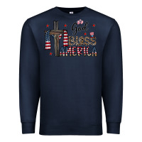Navy god bless america Premium Sweatshirt - CowhideDigitalArt