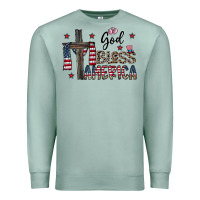 Seafoam god bless america Premium Sweatshirt - CowhideDigitalArt