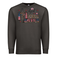 Smoke god bless america Premium Sweatshirt - CowhideDigitalArt