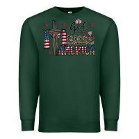 Sports Green god bless america Premium Sweatshirt - CowhideDigitalArt