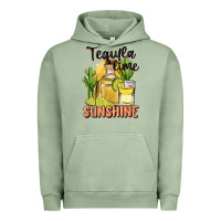 Pigment Oil Green tequila lime sunshine Urban Hoodie - MaliasSmallBusiness