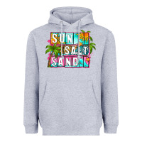 Heather Grey sun salt sand summer Heavyweight Hoodie - Zillion Design Studio