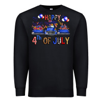 Black western hello fourth of july trucks Premium Sweatshirt - FaDigitalArtStudio