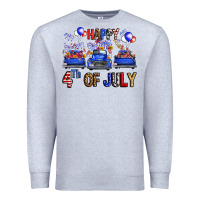 Heather Grey western hello fourth of july trucks Premium Sweatshirt - FaDigitalArtStudio