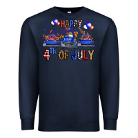 Navy western hello fourth of july trucks Premium Sweatshirt - FaDigitalArtStudio