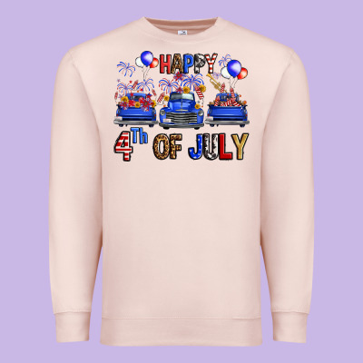 Western Hello Fourth Of July Trucks Premium Sweatshirt Designed By Fadigitalartstudio
