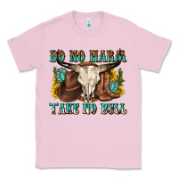 Bubblegum Pink do no harm take no bull western Classic Tee - texasbilliewilder
