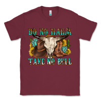 Burgundy do no harm take no bull western Classic Tee - texasbilliewilder