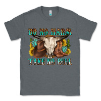 Charcoal Heather do no harm take no bull western Classic Tee - texasbilliewilder