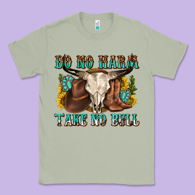 Classic Tee do no harm take no bull western