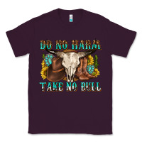 Plum do no harm take no bull western Classic Tee - texasbilliewilder