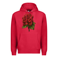 Cardinal Oklahoma Rose Illustrations Premium Hoodie - LillyAllenDesigns