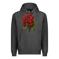 Charcoal Heather Oklahoma Rose Illustrations Premium Hoodie - LillyAllenDesigns