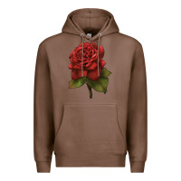 Chestnut Oklahoma Rose Illustrations Premium Hoodie - LillyAllenDesigns