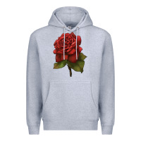 Heather Grey Oklahoma Rose Illustrations Premium Hoodie - LillyAllenDesigns