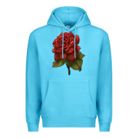 Ocean Blue Oklahoma Rose Illustrations Premium Hoodie - LillyAllenDesigns
