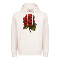 Pale Pink Oklahoma Rose Illustrations Premium Hoodie - LillyAllenDesigns